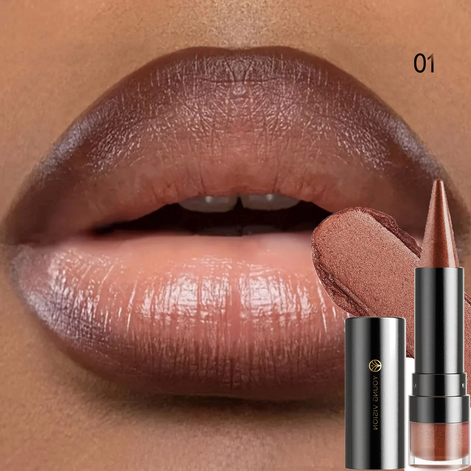 الشباب الرؤية 3 ألوان وأشار غرامة بريق أحمر الشفاه الوجه متعدد الأغراض بيرليسسينت أحمر الشفاه الشفاه بطانة امرأة ماكياج