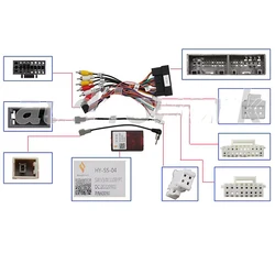 Canbus Box Decoder HY-SS-04 For Hyundai Santa/SantaFe/IX45 Wiring Harness Power Cable Android For Car radio Multimedia