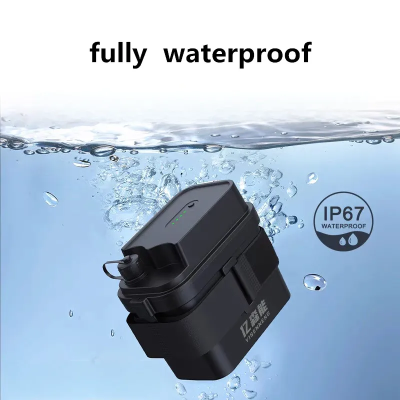 

12V / 24V Waterproof 7000MAH 2600MAH Li-ion battery for LED light,sound,bicycle lamp,fan outdoor portable emergency power bank