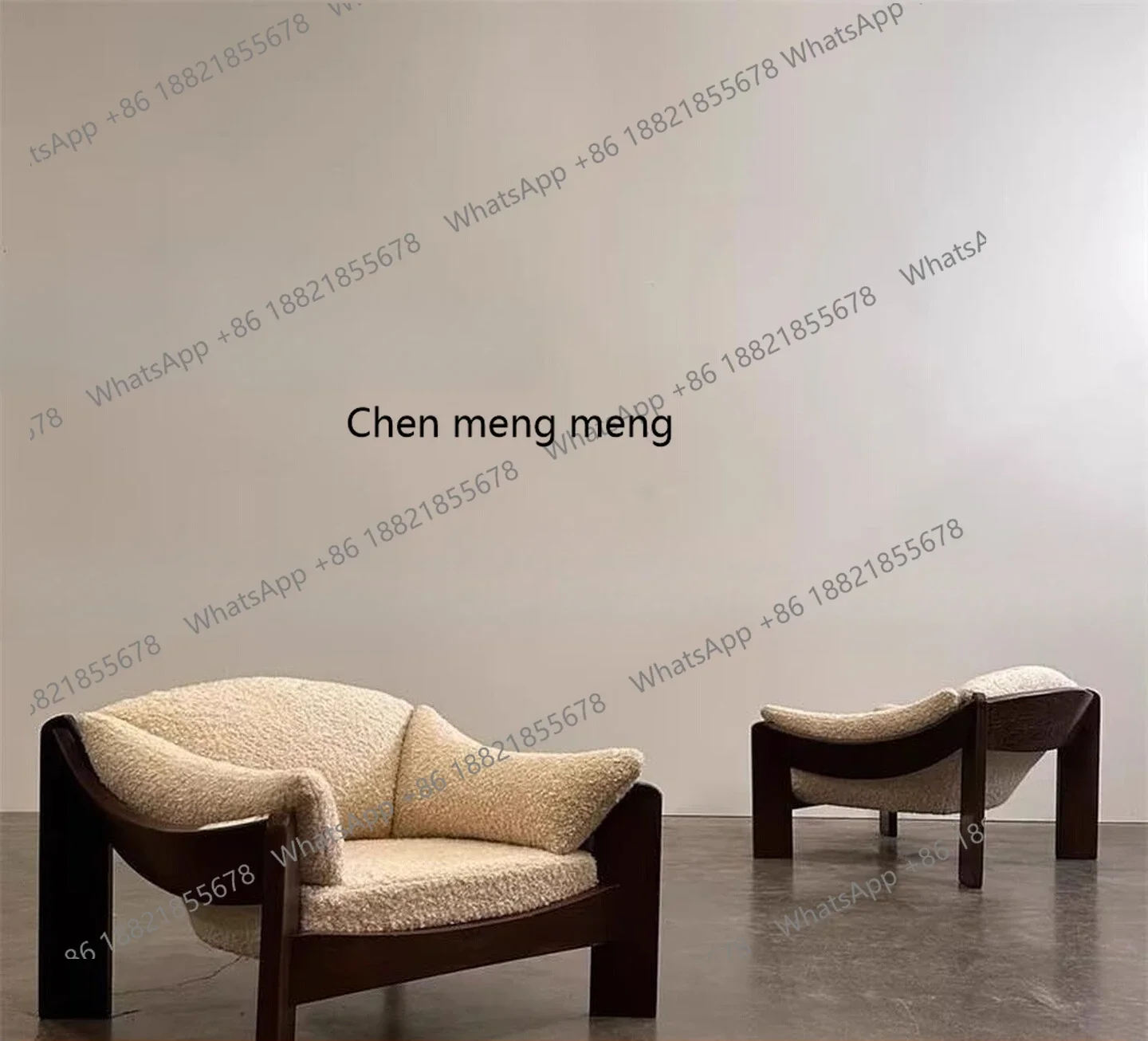 X Simple solid wood, negotiation chair cafe leisure chair, leisure single sofa