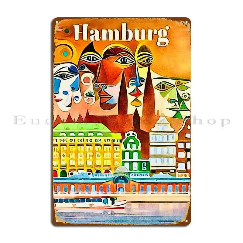 Hamburg Globetrotters Metal Sign PaintingCustomize Design Customized Wall Decor Tin Sign Poster