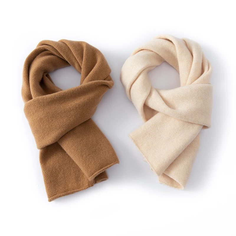 2025 invierno nuevo 100% bufanda de lana mujeres/hombres moda Color sólido al aire libre cálido suave lana accesorios de punto bufandas Unisex