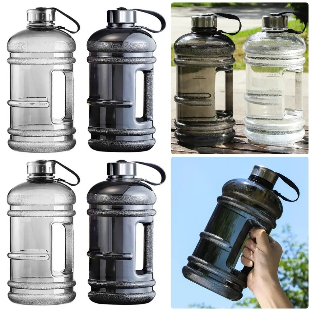 1Pcs Gallon Bottle Water Bottle Portable 2L Large Capacity Sports Drink Bottle PETG Training Sports Workout Outdoor Gym