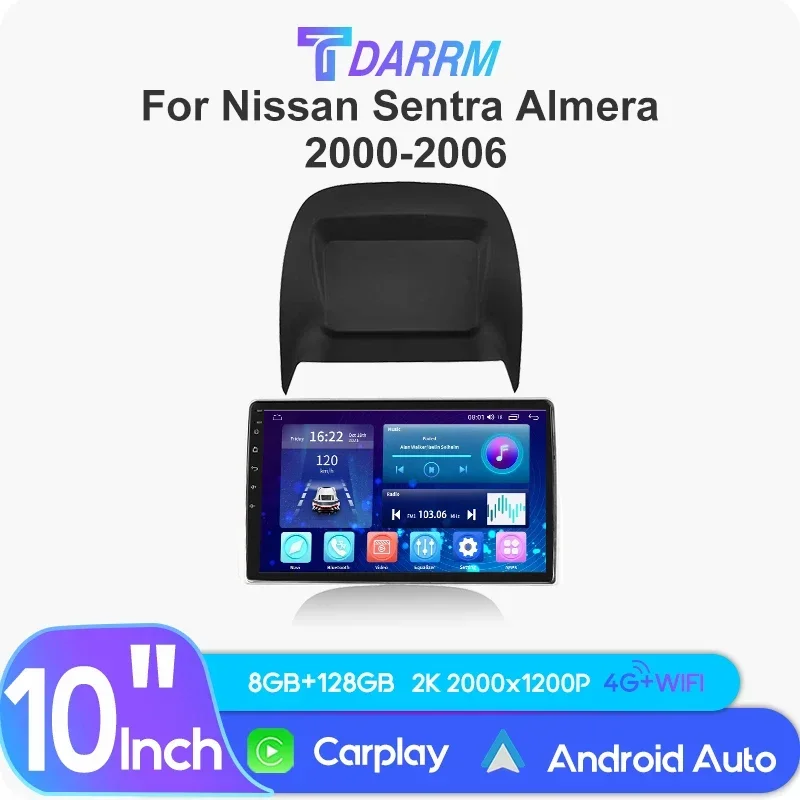 

9" Car Multimedia AutoRadio Android 10 For Nissan Sentra5 Almera 1999-2006 Carplay Wireless NavigationGPS Car Raido VideoPlayer
