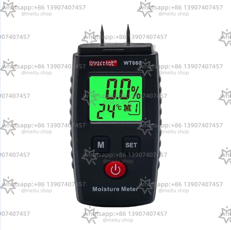 

Wintact WT660 Измеритель влажности древесины Тестер влажности HD цифровой дисплей для деревянных и строительных материалов