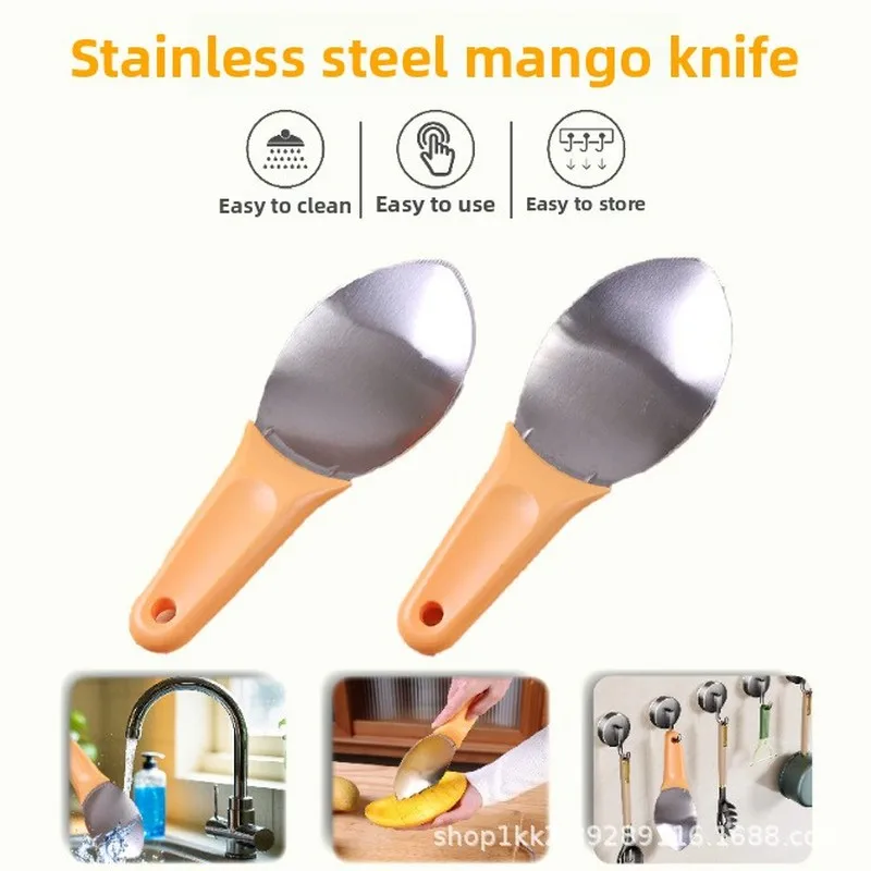 Special knife for cutting mangoes, stainless steel watermelon dicer, dicing spoon, peeling tool, mango slicer, slicing tool, a m