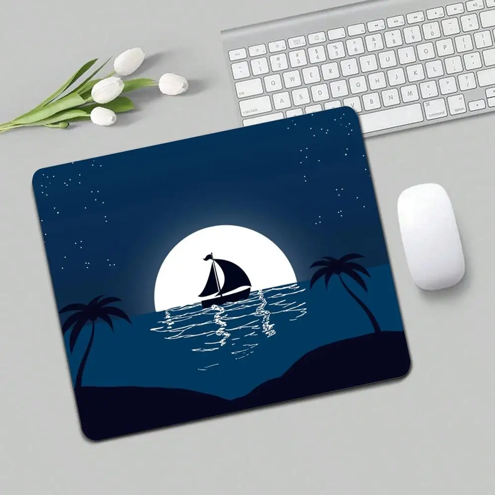 Illustrazione creativa del pianeta piccolo tappetino per mouse tappetino da scrivania accessori per uffici tappetino per mouse da gioco antiscivolo durevole bordo cucito