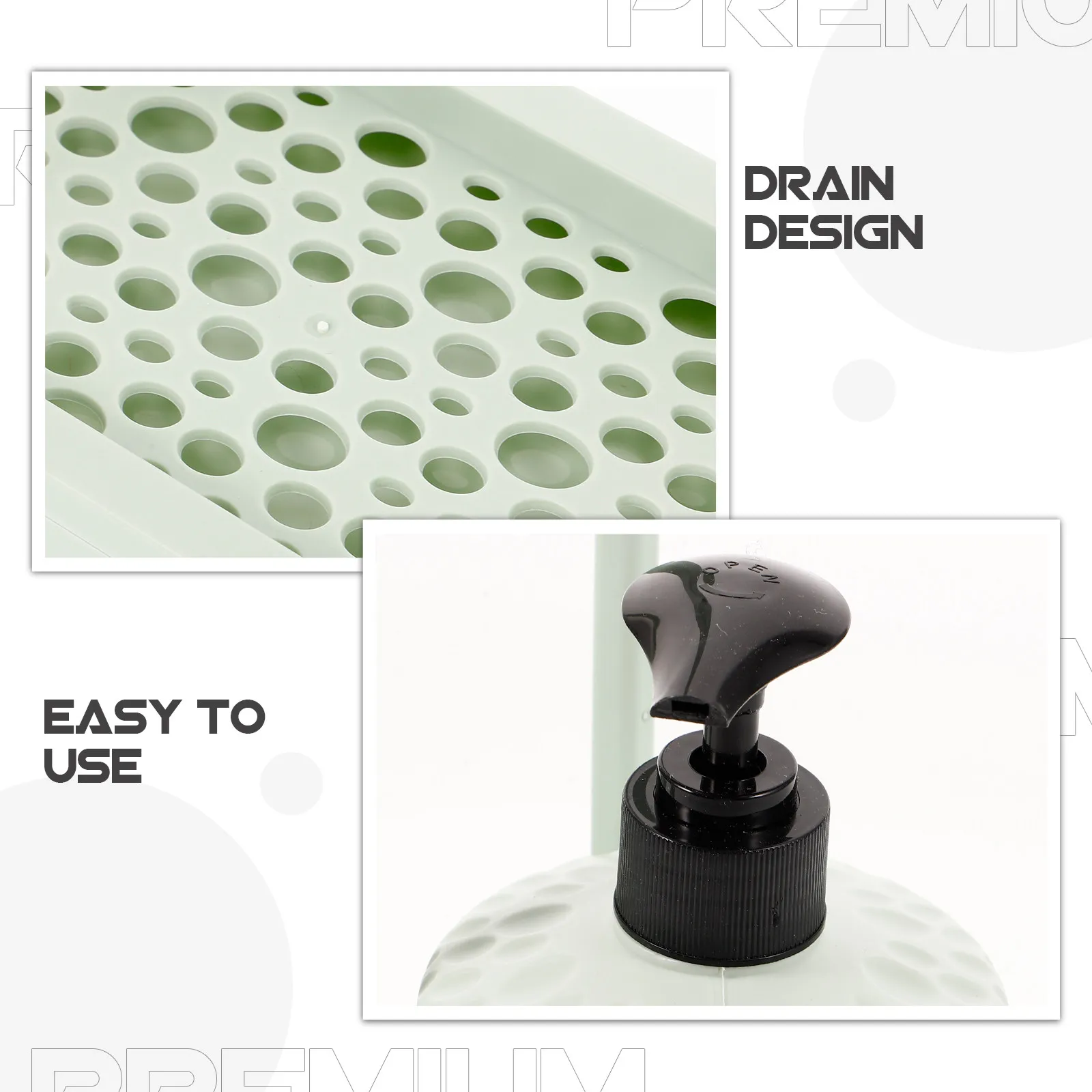 

Органайзер для раковины с двойной полкой и дренажным держателем для губок, для хранения кухонных принадлежностей, минималистичный дизайн, сушилка