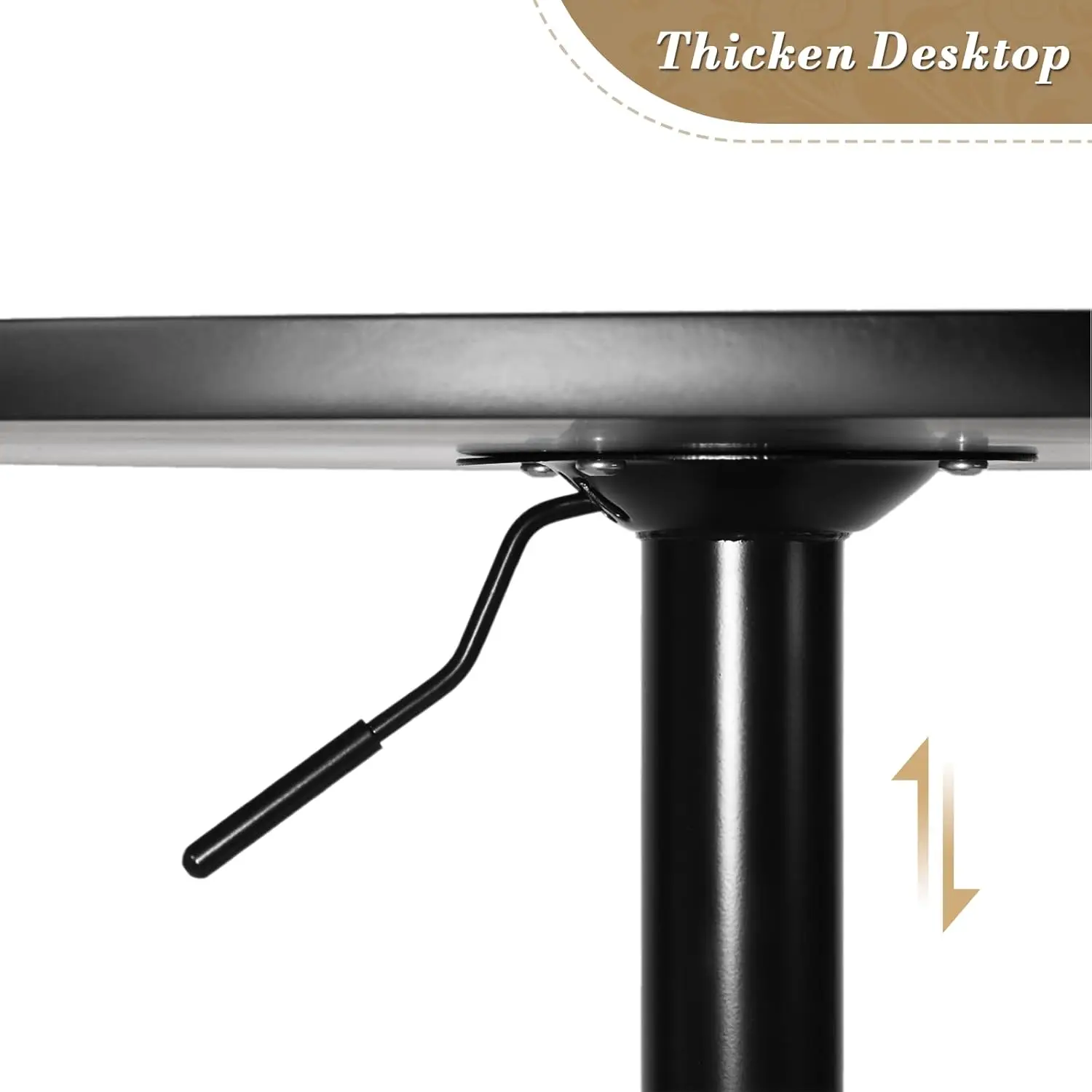 Athena Collection Square Bar Table, Pub Table, Altura ajustável, 360 ° Swivel Bistro Table, High Top Table com Mdf
