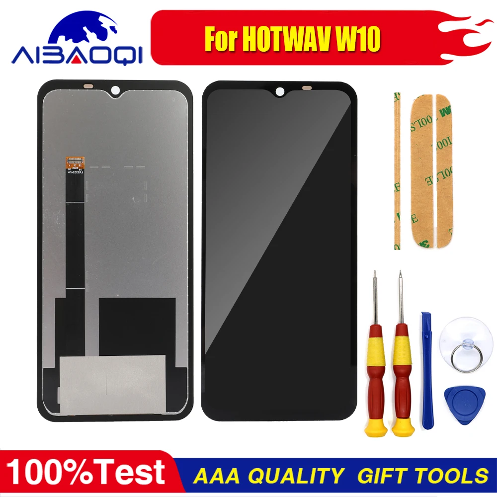 شاشة LCD أصلية تعمل باللمس ، قطع غيار الهاتف ، أداة تفكيك ، جديد ، Hotwav ، W10