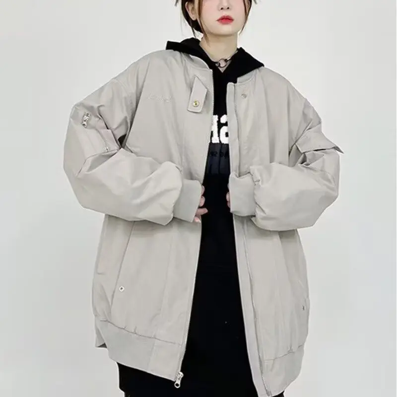 

Мужская свободная куртка-жакет 2024 года, весна-осень, уличная мода, трендовый стиль Харадзюку, корейский повседневный уличный стиль, верхняя одежда, пальто