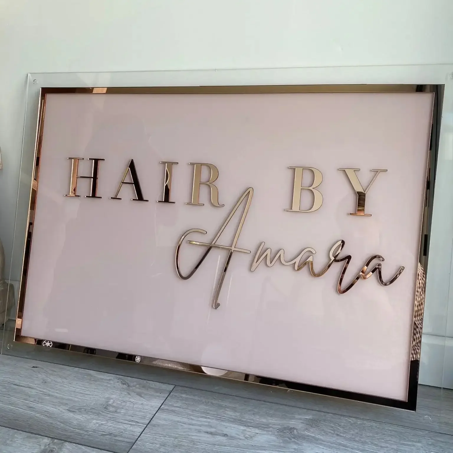 

Custom Business Sign 3D Laser Cut Acrylic Logo Beauty Salon Lash Nails Hair Studio Wall Art Decor Signage Business Name Sign