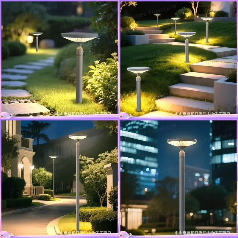 For Outdoor Solar Lawn Light Modern Simple Waterproof Garden Villa Community Landscape Yard Pathway Decor LED Lighting
