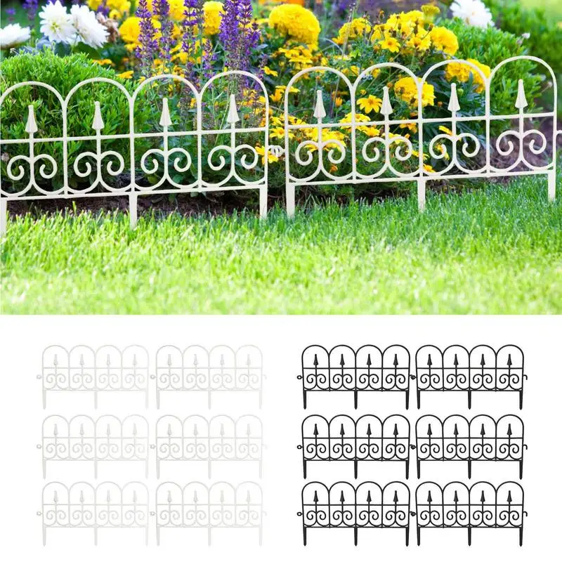 

Decorative Garden Fence Potted Flower Outdoor Rustproof Landscape Border Folding Bed Fencing Barrier Portable Animal Barrier