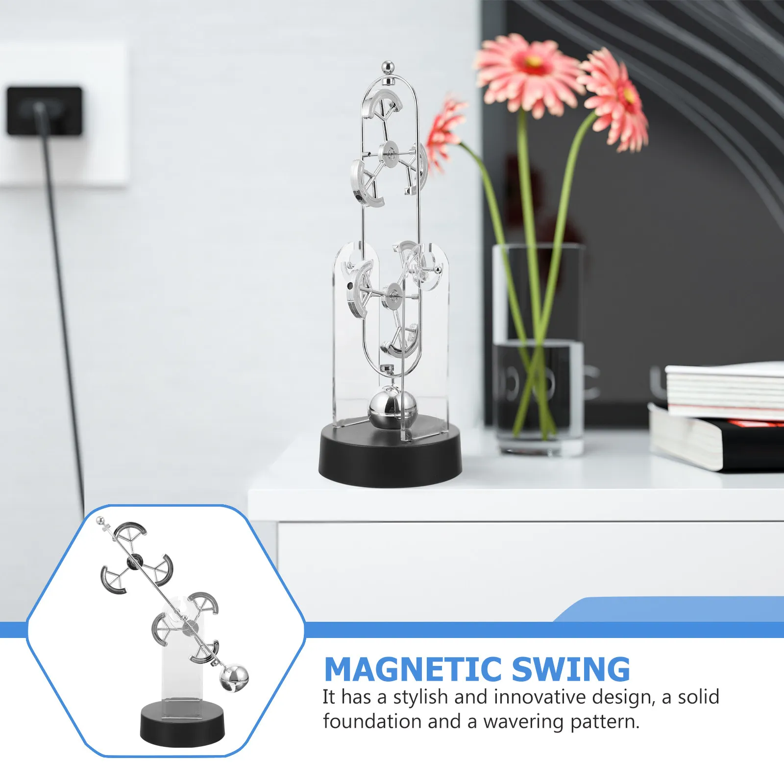 

1Pcs Celestial Sphere Perpetual Motion Instrument Office Desk Decoration Science Desktop Ornament Home Adornment Educational