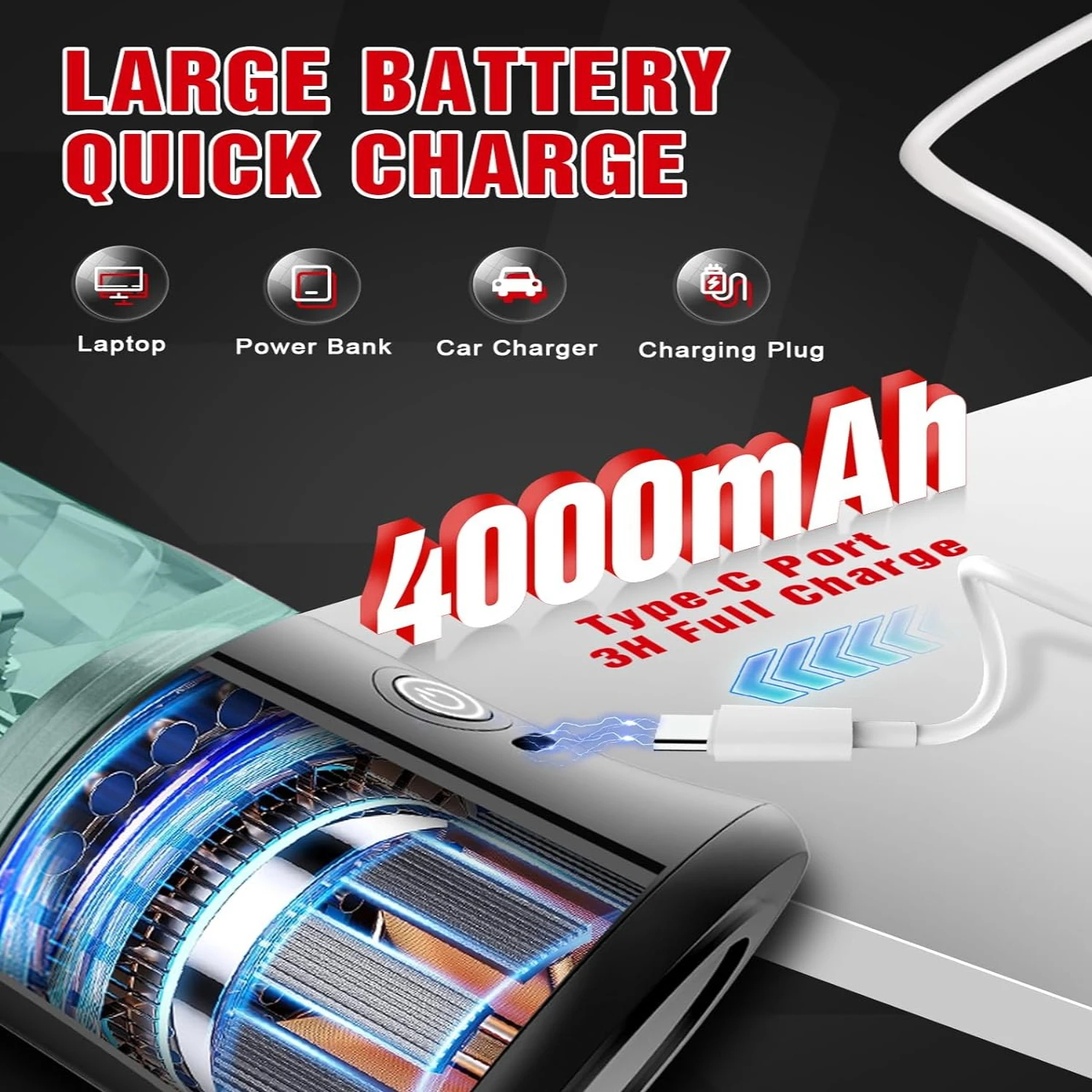 On-The-Go Lifestyle - Lightweight and Space-Saving Mini Black Personal Blender - 240W with 6 Ultra-Sharp Blades, Convenient Trav