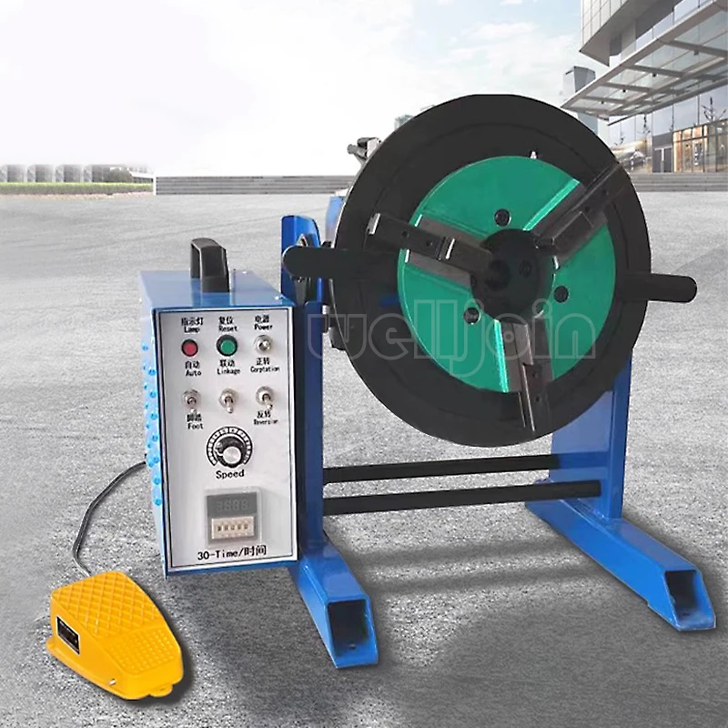 220V BWJ-30 30KG Welding Positioner With 200MM Mini Chuck With Foot Switch Welding Turntable