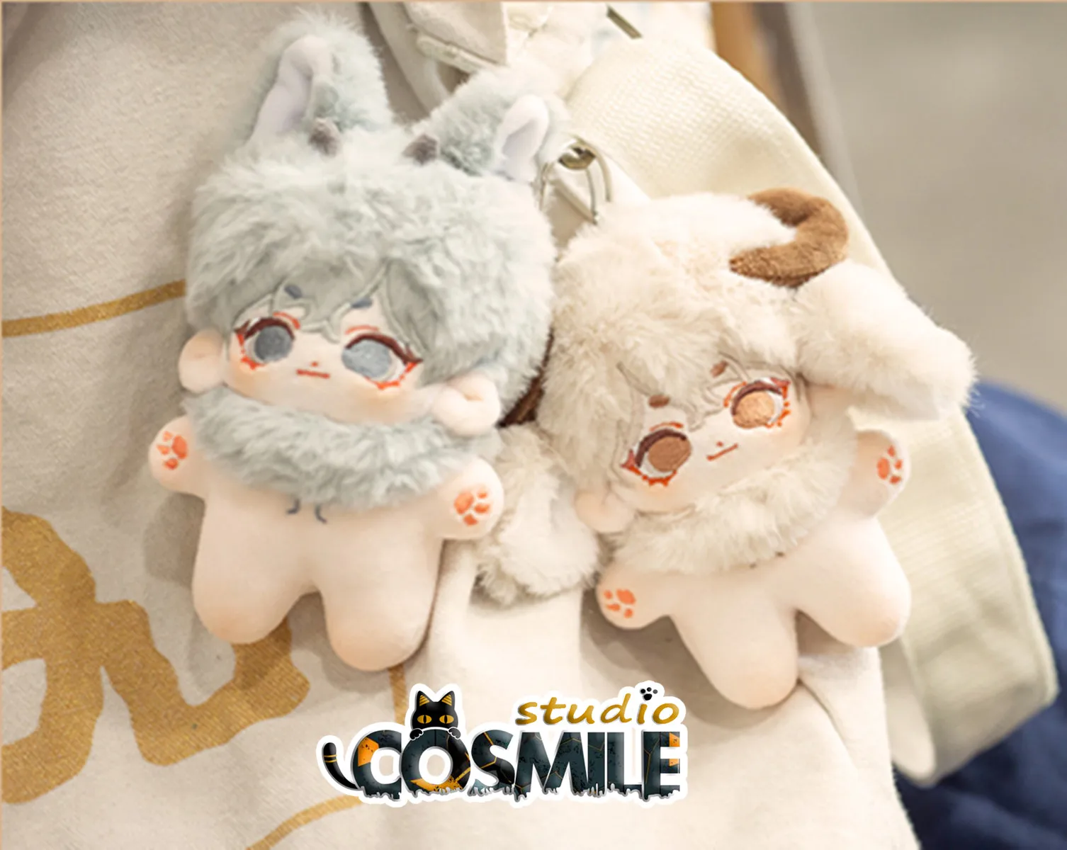 

Cosmile_studio No attributes Goat Sheep Oni Ghost Monster Handsome Guy Stuffed Plushie 10cm Plush Doll Toy Gift Sa