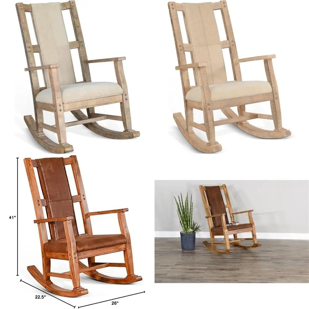 

Beige Cushioned Marina Mahogany Rocking Chair