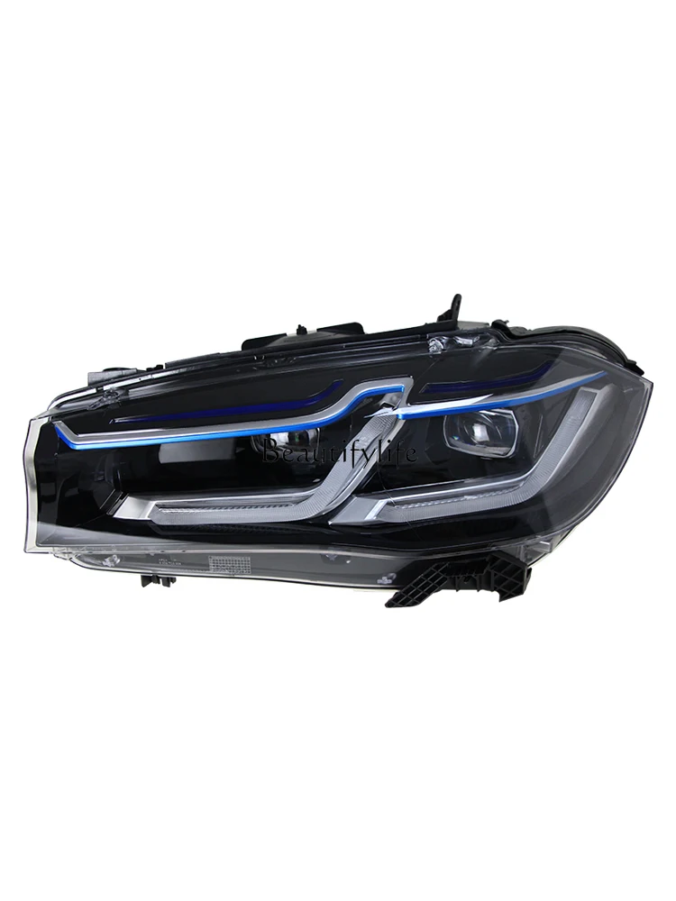 Headlight Assembly F15 Modified Led Blue Eyebrow Daytime Running Steering Headlight X6