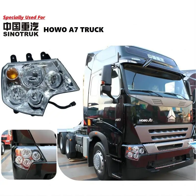 HOWO A7 Truck Parts Original Quality Right Headlight Head Lamp Front Lamp Assembly WG9925720002 For Sinotruk Spare Parts