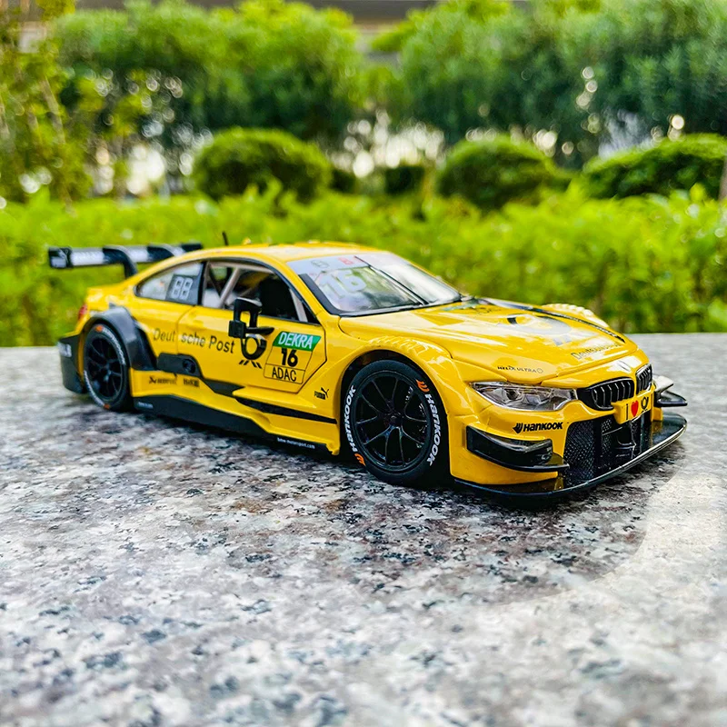 Msz 1:24 Bmw M4 Dtm Racing Legering Model Kinderen Speelgoed Auto Spuitgieten En Speelgoed Auto Geluid En licht Trek Jongen Gift Collection