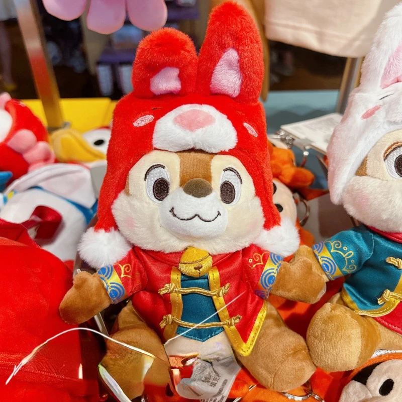 オリジナルディズニーチップデール漫画ぬいぐるみキーホルダーバックパックペンダントファンコレクション子供の誕生日クリスマスプレゼント