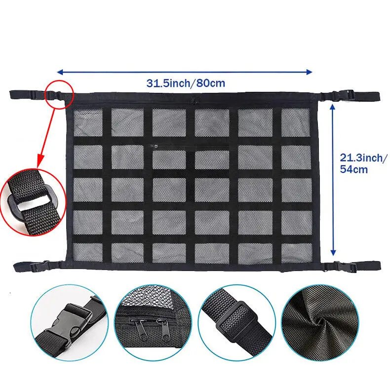 Car Ceiling Cargo Net Pocket,31.5