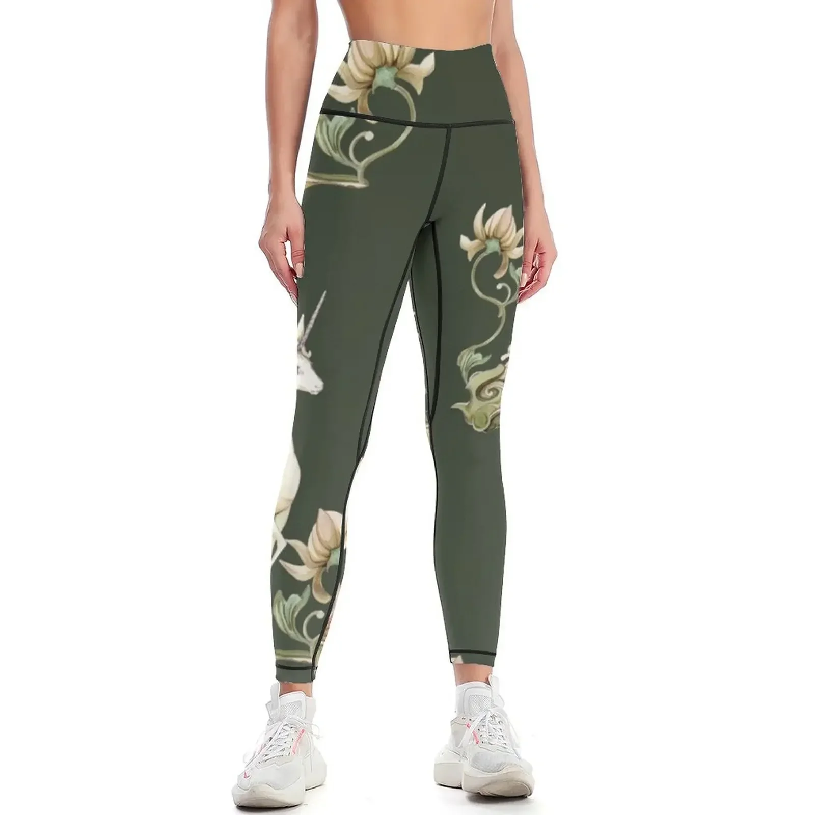 

Last Unicorn - Flower Garden Leggings Tight fitting woman Clothing fitness Training pants Sportswear woman gym Womens Leggings