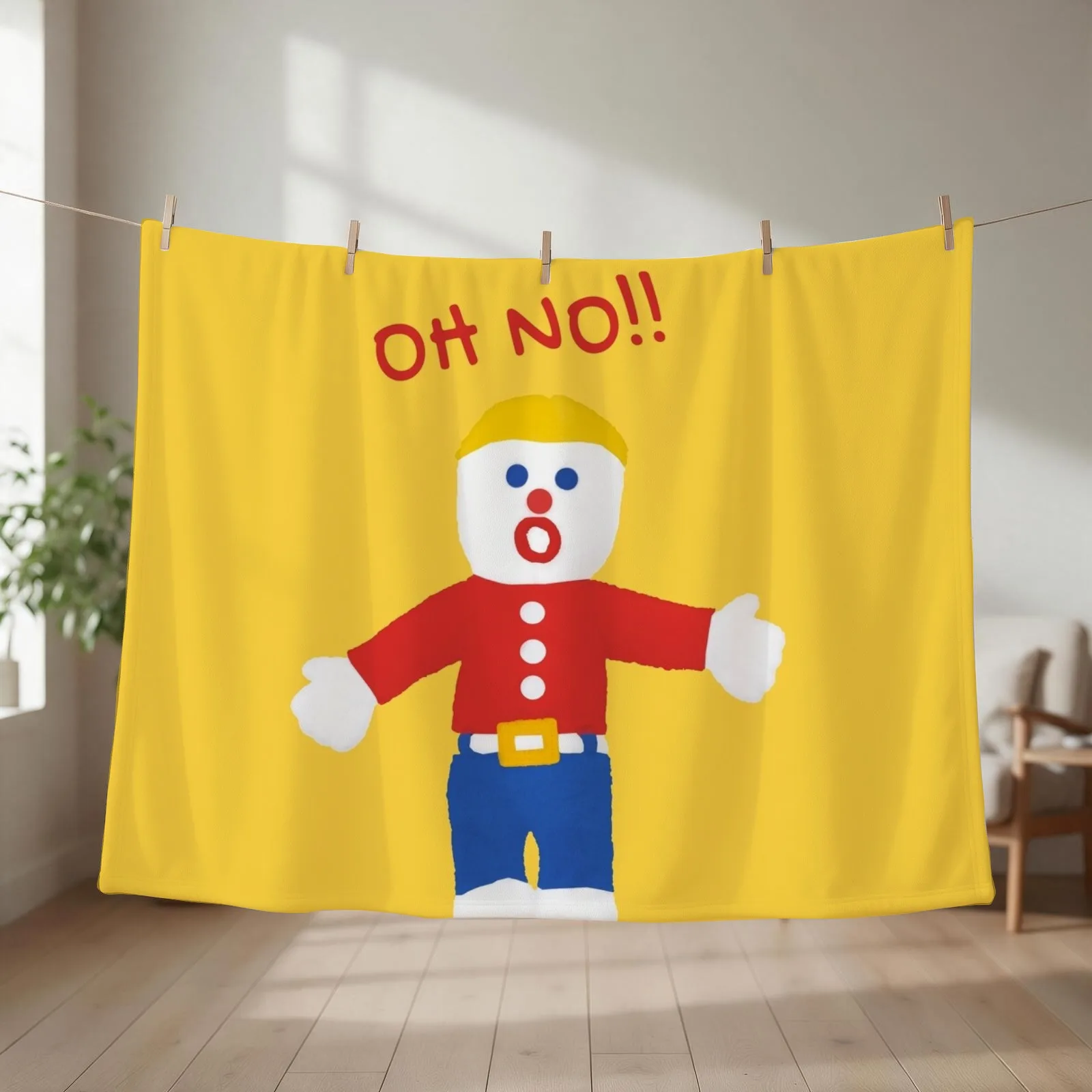 Oh no!!! mr. bill Throw Blanket couch cozy soft plush fuzzy picnic outdoor blanket