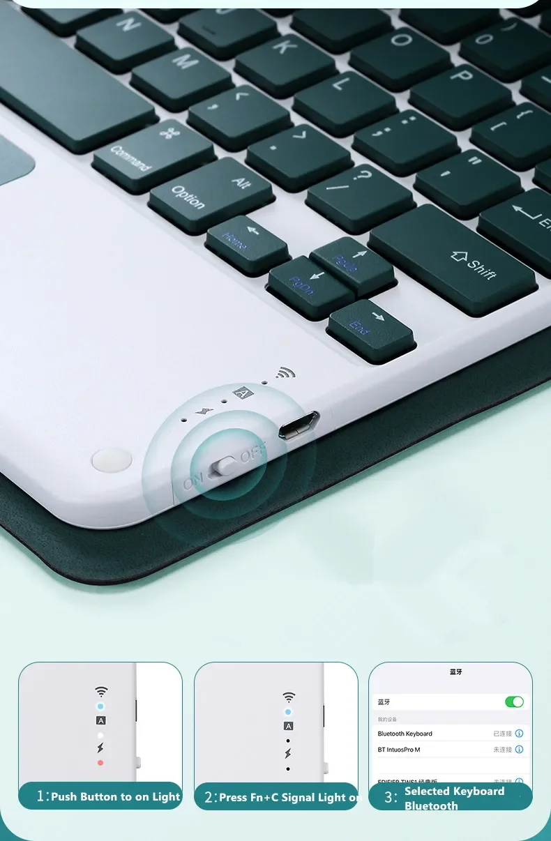 Capa Teclado Sem Fio Bluetooth, Suporte Magnético, Capa Espanhola e Portuguesa, Xiaomi Redmi Pad SE, 11 ", 2023