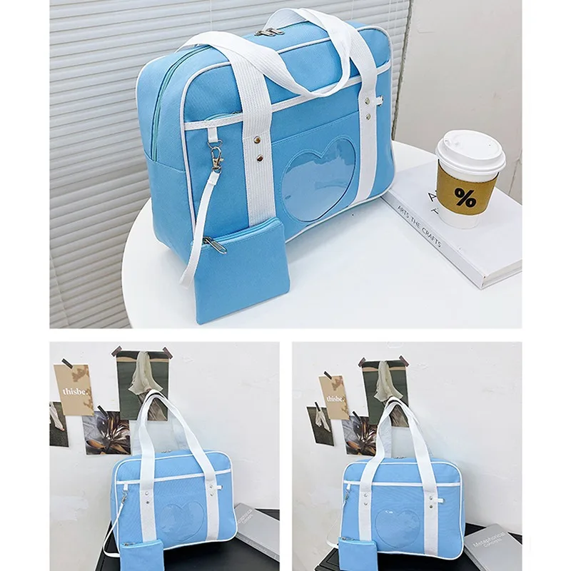 Handbag Travel Fashion Simple Large Capacity Casual Shoulder Bag Luggage Cartoon Soft Girl Girl Heart Anime Love Matching Bags