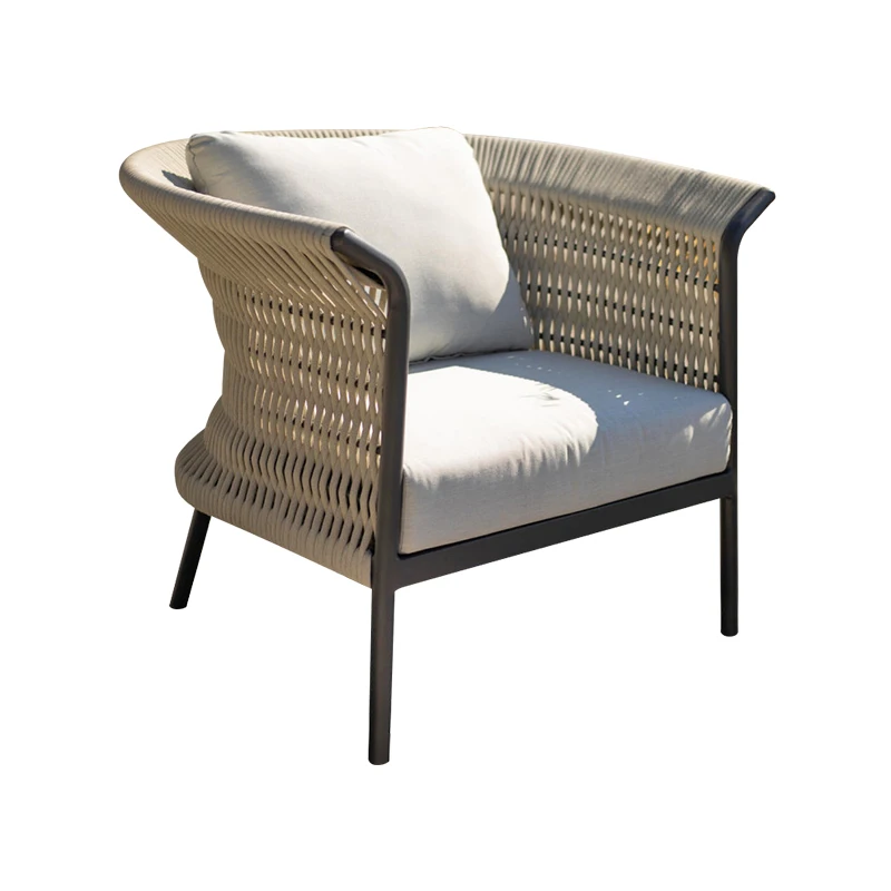 

Nordic Outdoor Leisure Rattan Sofa Garden Hotel Balcony Outdoor Terrace Furniture