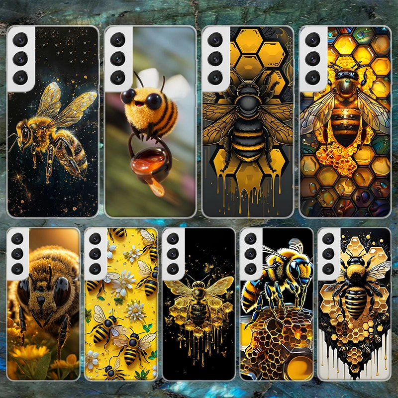 Bee Keeping Honey Animal Soft Phone Case For Samsung Galaxy S24 S25 S23 S22 Ultra S21 Plus S20 FE S10 + S10E S25Ultra Pattern Ca