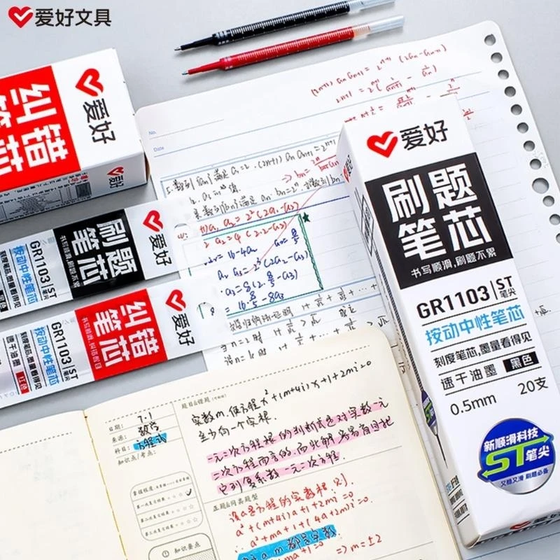 Recarga bolígrafos W89C, secado 0.5 mm 0.5 mm Gel Pen Rollerball Relleno bolígrafos recarga