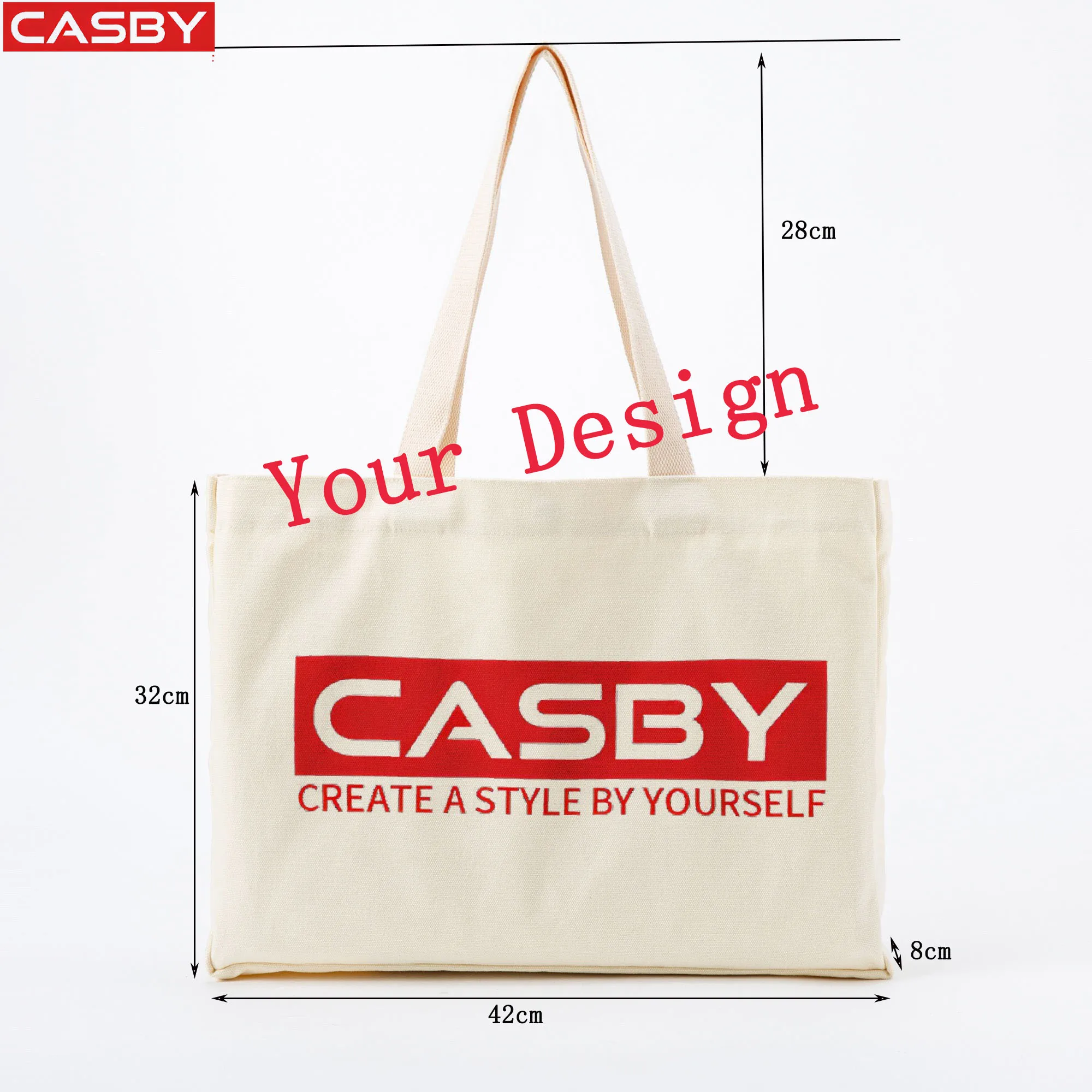 Personal Custom Horizontal Tote Bag Cotton Tote Bag with Logo Custom Your Picture Shopping Bag DIY Shoulder Bag Free Design