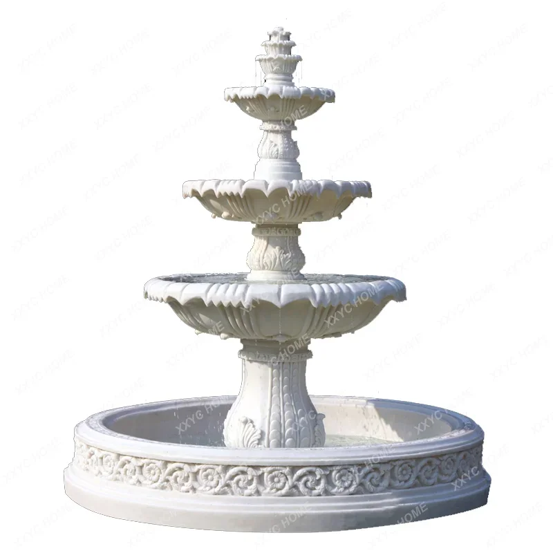 

European Style Water Fountain Outdoor Courtyard Garden Fish Pond Spray Pond Landscape Decorative Landscaping Ornaments