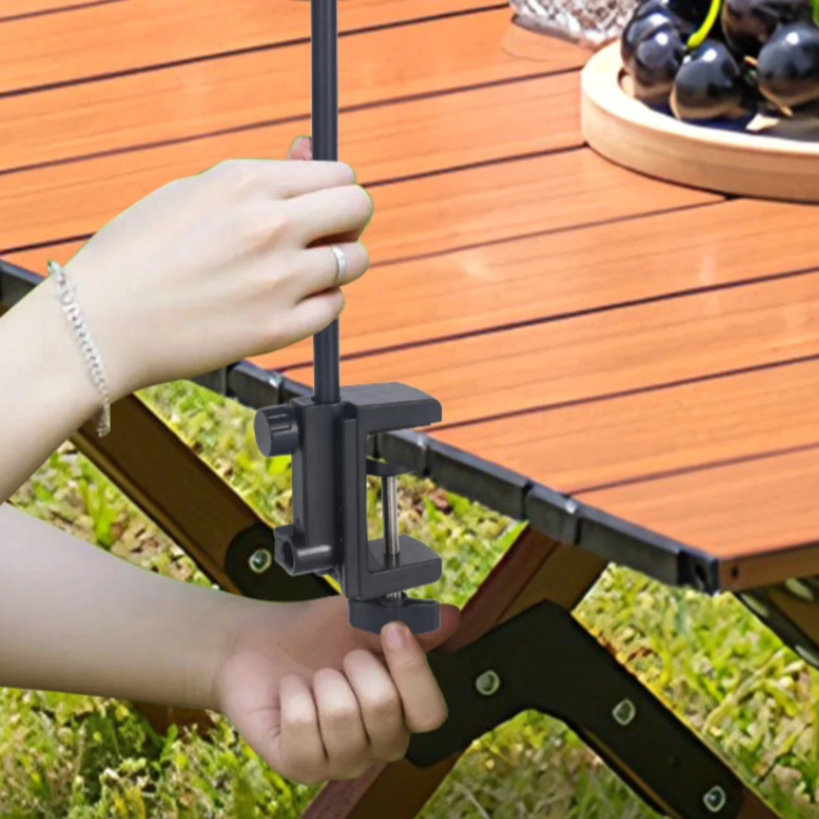 Tabletop Lantern Hanger Stand Carbon Steel Clamp Lantern Holder Adjustable Light Stand Sturdy Metal view 6