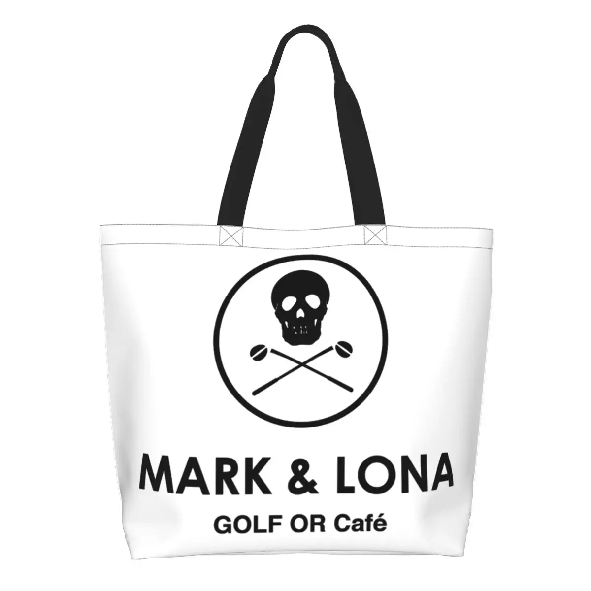 Marks Golf Lona Tote Shopping Bag Large Capacity Reusable Accessories For Woman Casual Handbag