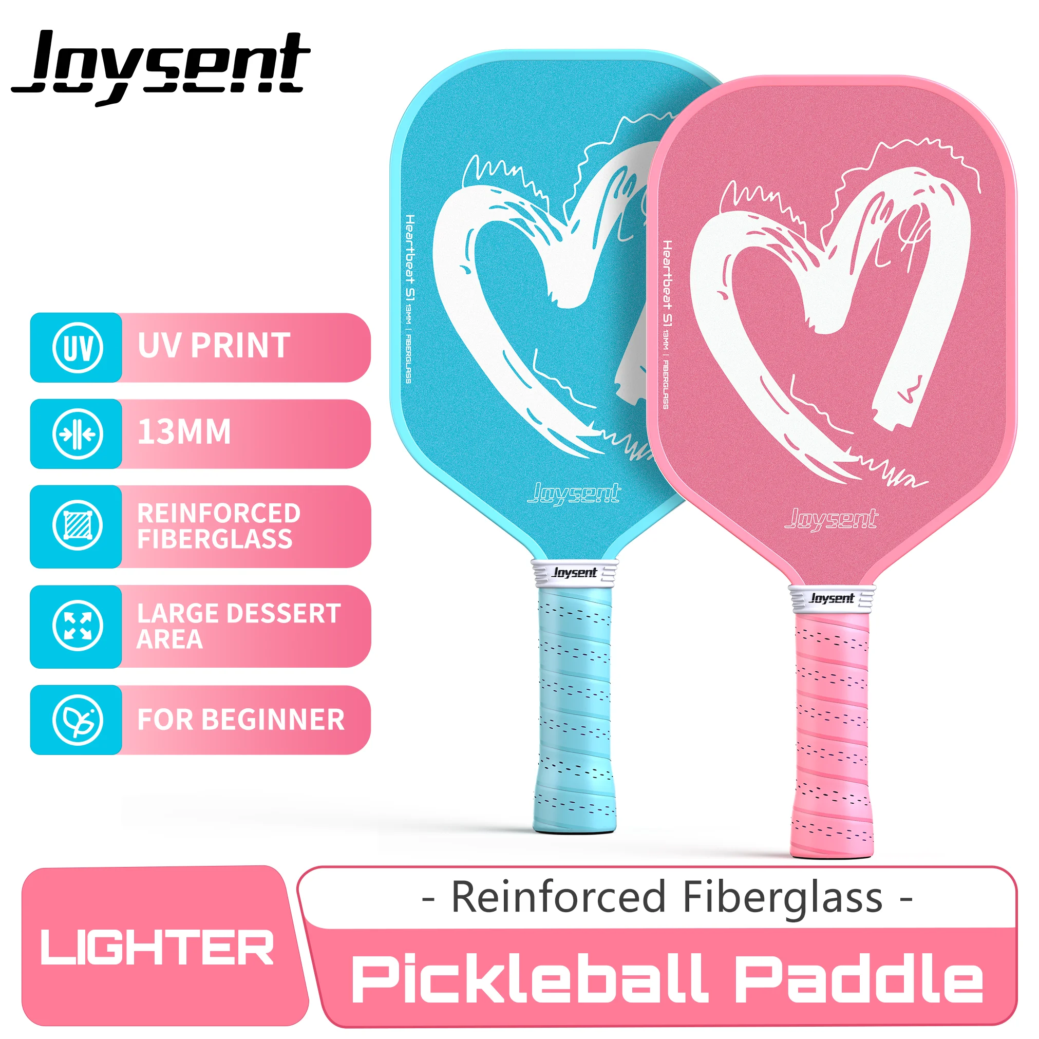 

Ракетка для пиклбола Joysent из стекловолокна, 13 мм, с сотовой структурой, для начинающих, легкая, мощная, для пар.