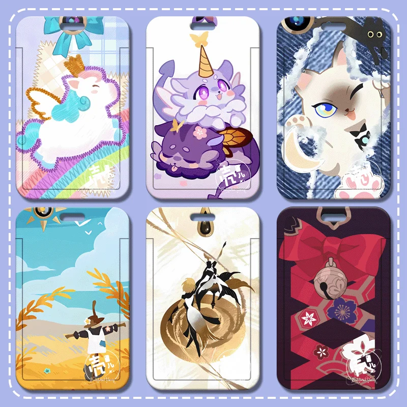 Honkai:Star Rail Chrysos Heirs Exclusive Phone Case Pattern Business Retractable Credit Card Holders Bank ID Bus Card Cover Case