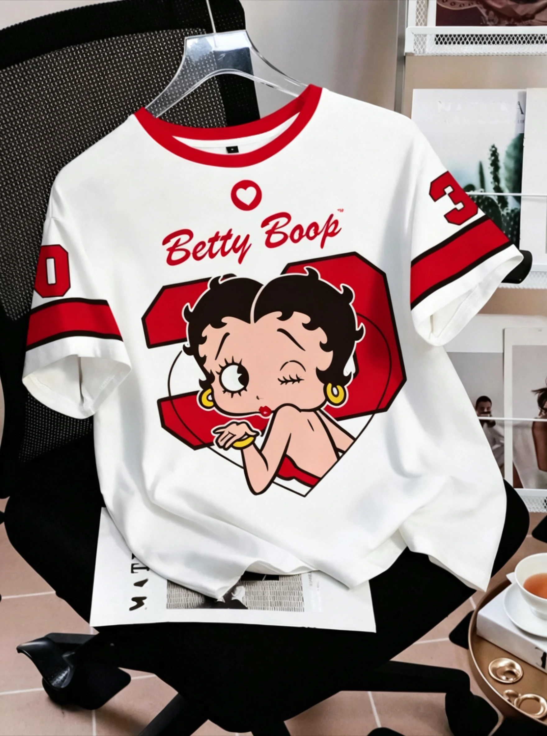 Betty Boop Cartoon 3D Print Short Sleeve T Shirts For Men Women Family Matching Parent Kids Summer Casual Sport Daily Graphic