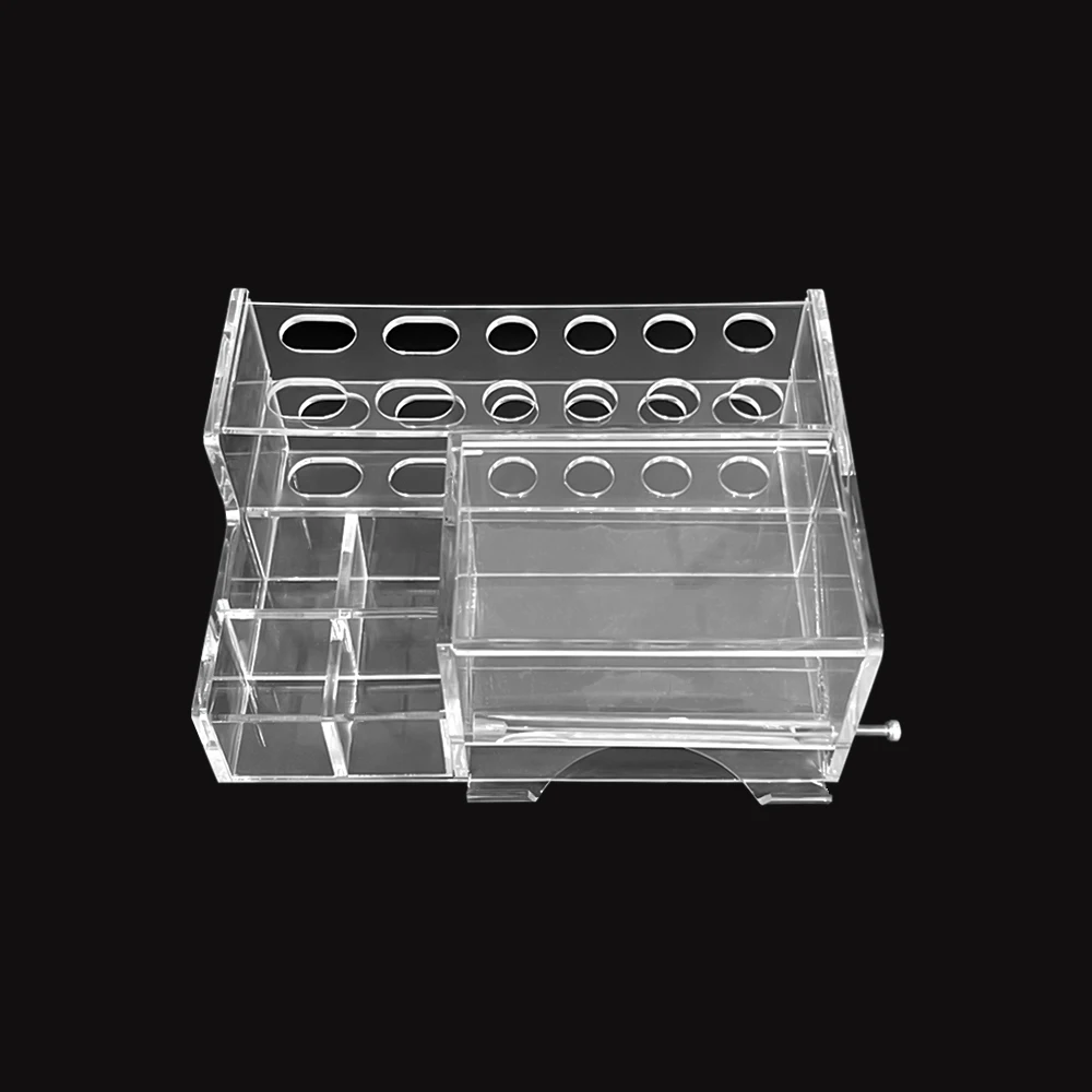 Transparent Dental Collection Box Adhesive Resin Syringe Organizer Holder Bonding for Phosphoric Acid Etching Gel Dispenser Tool