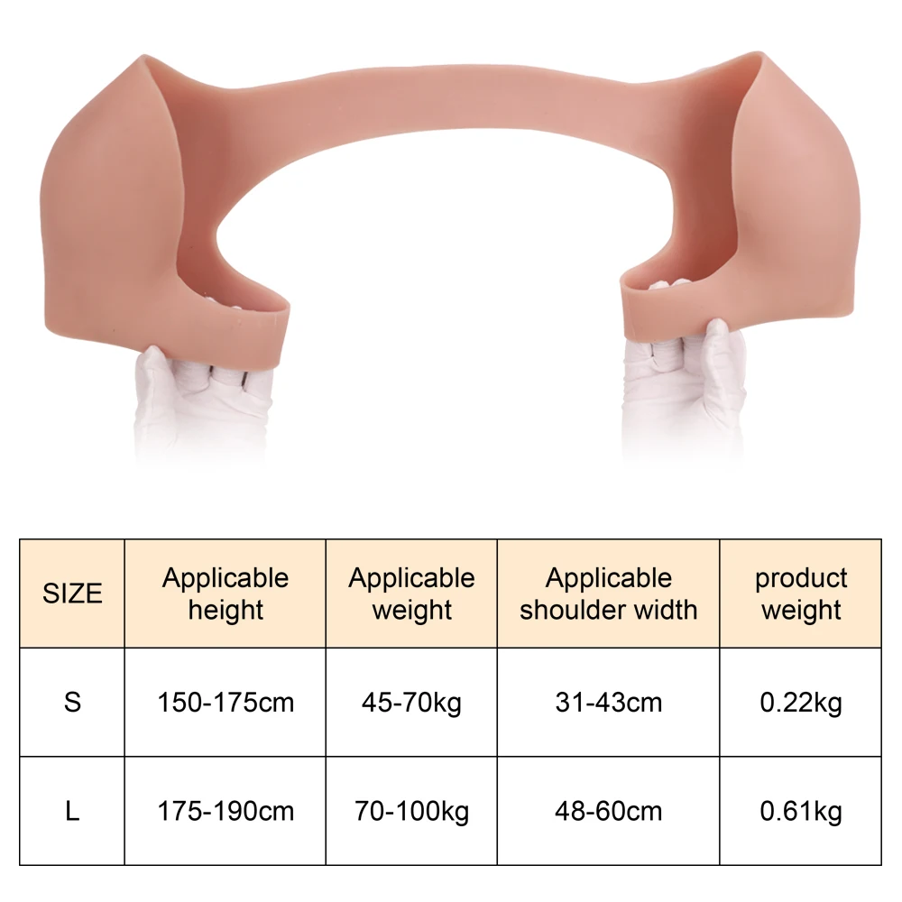 EYUNG Cuscinetto per spalla in Silicone 3D morbido antiscivolo cuscinetto S L Suitable Spallina invisibile spalla ad angolo rett