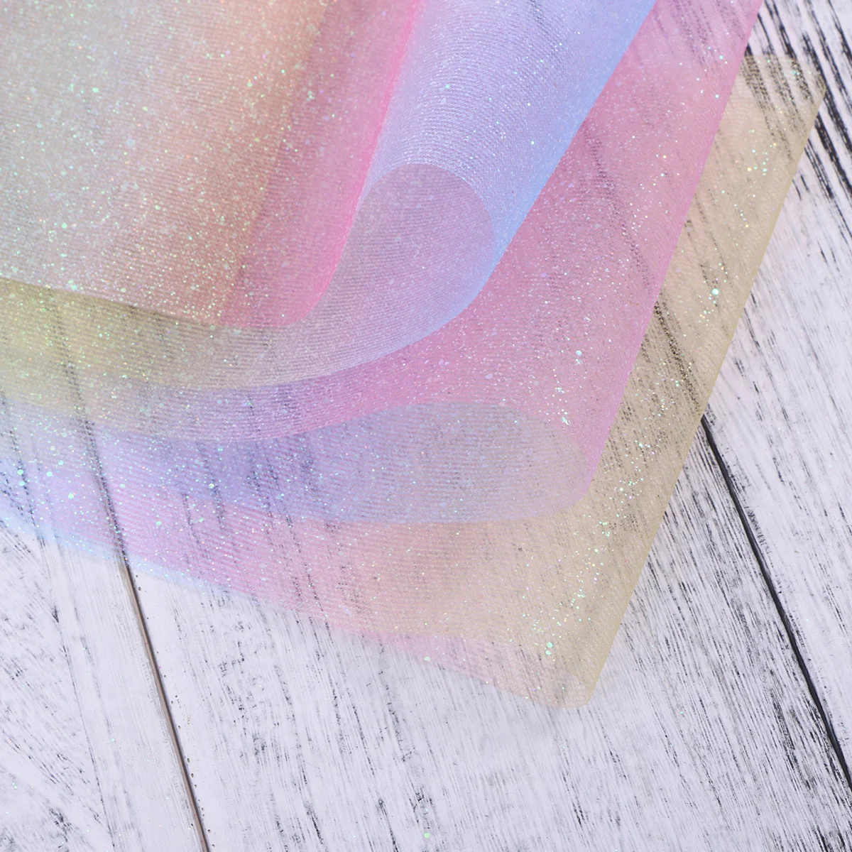 

15Cm X 10Yards Gradient Tulle Roll Premium Sheer Fabric For Diy Tutu Skirt Wedding Decoration Craft Party Supplies Tulle Craft