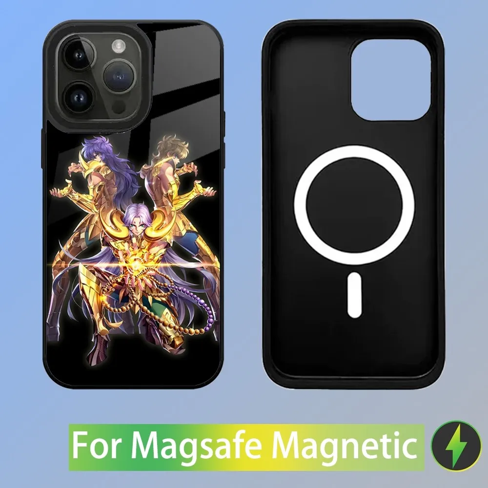 Saint Seiya Knights Of The Zodiac Phone Case For iPhone 15,14,13,12,11,Plus,Pro,Max Mini Magsafe Magnetic Wireless Charging