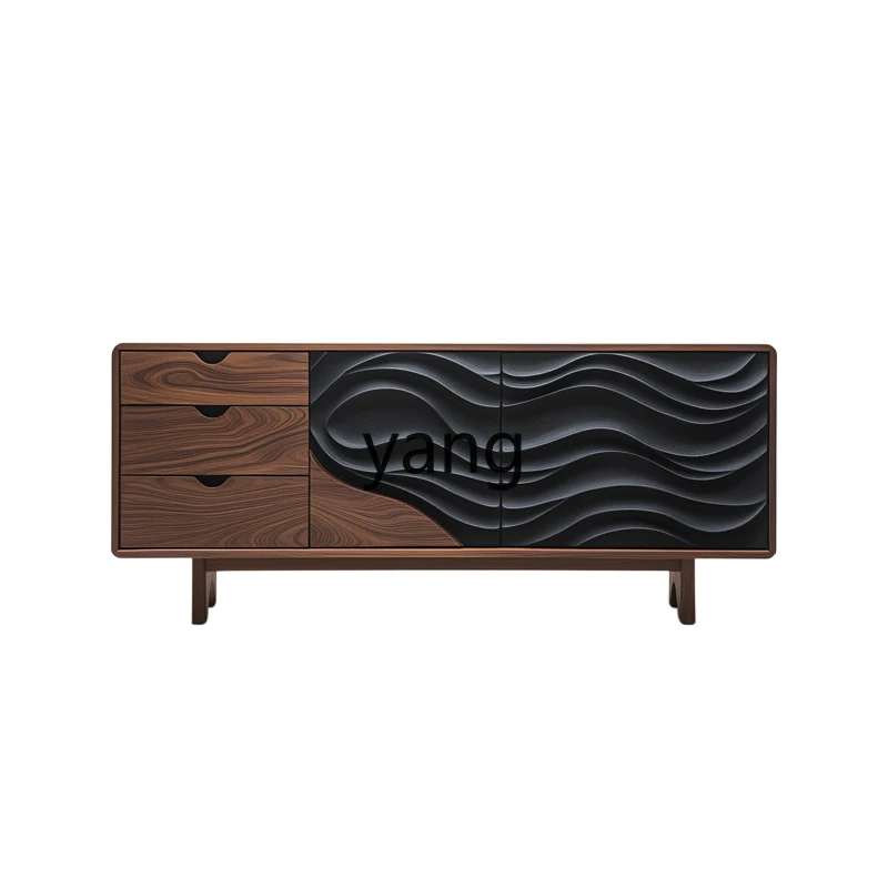 

LT medieval solid wood dining side cabinet art carving locker