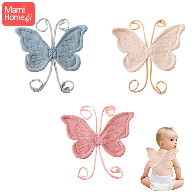 Butterfly Cotton Wings Decoração para Crianças, Acessórios de Fotografia para Recém-Nascidos, Baby Birthday Party, Cor Sólida, Presente de Nascimento