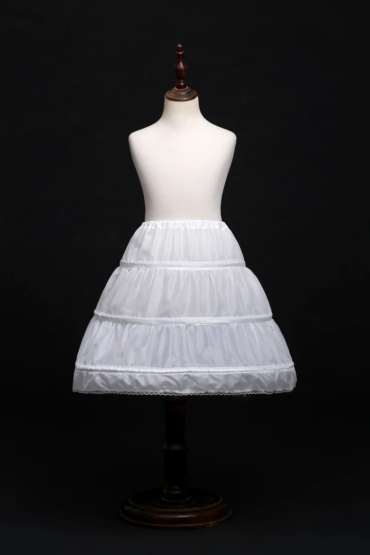 Branco Longo Sob Saia Pettiskirt para Flower Girl, Anágua Crinolinas, Vestidos De Casamento