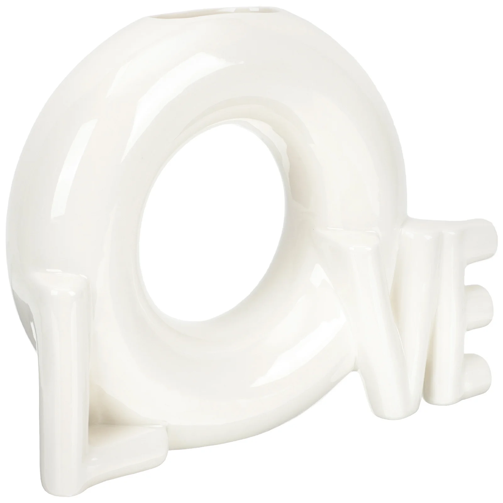 

Love Floral Vase Ceramic Decorative Vase Modern Design for Home Office Tabletop Dried Flower Arrangement Valentine's Day Decor